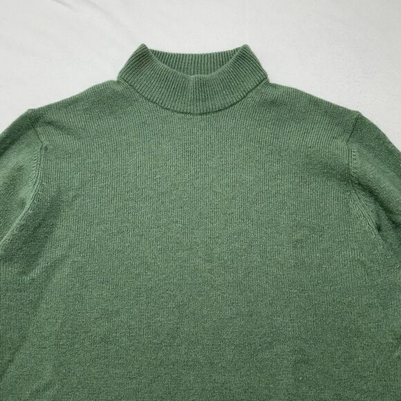 Romanes & Paterson Women's 38 Green Mockneck Lambswool Angora Blend Sweater - Picture 2 of 12